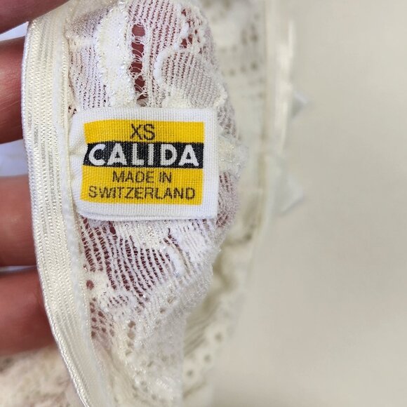 Calida Switzerland Sheer Unlined Floral Lace Bralette XS - Picture 6 of 8